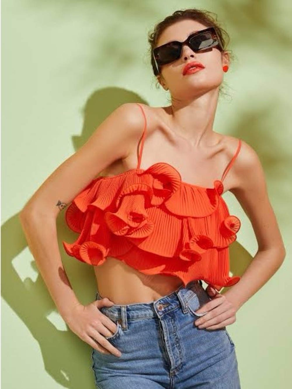 NWT Ainsley Ruffle Top - LAST ONE 🧡